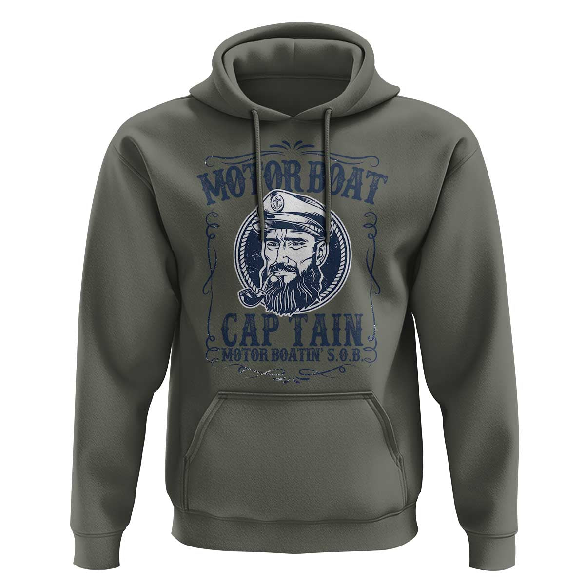 Motor Boat Captain Hoodie Funny Pontoon Boating Motor Boatin Lake Life