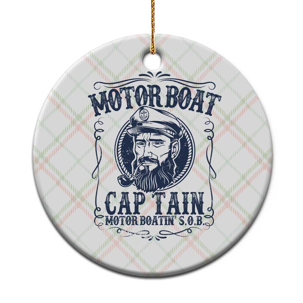 Motor Boat Captain Ceramic Ornament Funny Pontoon Boating Motor Boatin Lake Life - Wonder Print Shop