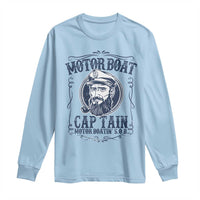 Motor Boat Captain Long Sleeve Shirt Funny Pontoon Boating Motor Boatin Lake Life