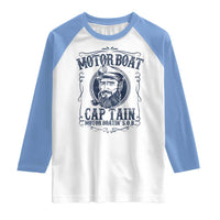 Motor Boat Captain Raglan Shirt Funny Pontoon Boating Motor Boatin Lake Life