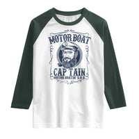 Motor Boat Captain Raglan Shirt Funny Pontoon Boating Motor Boatin Lake Life
