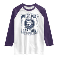 Motor Boat Captain Raglan Shirt Funny Pontoon Boating Motor Boatin Lake Life