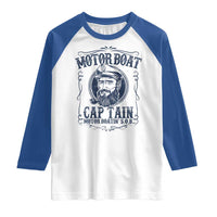 Motor Boat Captain Raglan Shirt Funny Pontoon Boating Motor Boatin Lake Life