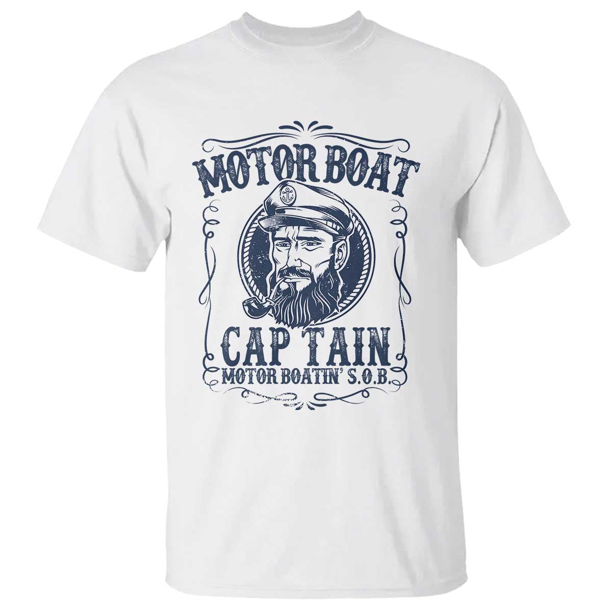 Motor Boat Captain T Shirt Funny Pontoon Boating Motor Boatin Lake Life