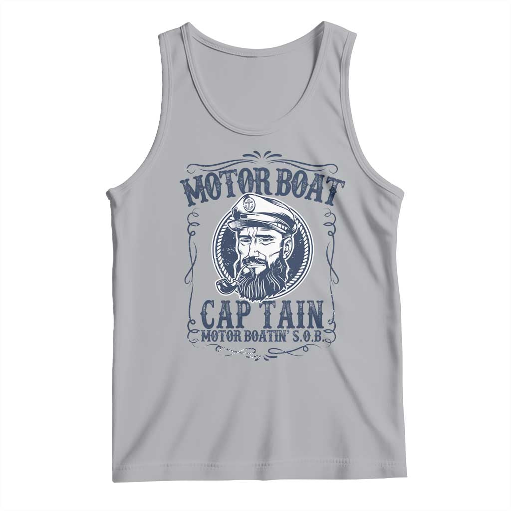 Motor Boat Captain Tank Top Funny Pontoon Boating Motor Boatin Lake Life