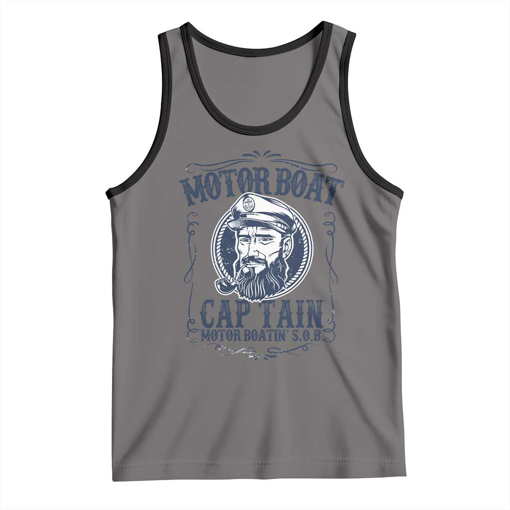 Motor Boat Captain Tank Top Funny Pontoon Boating Motor Boatin Lake Life