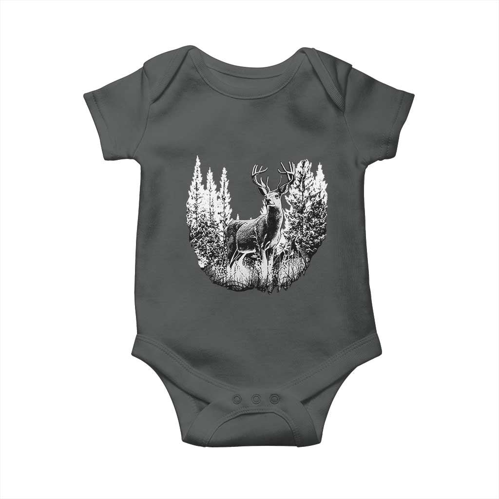 Deer Hunting Baby Onesie Deer Forest Nature Lover Stag Hunter