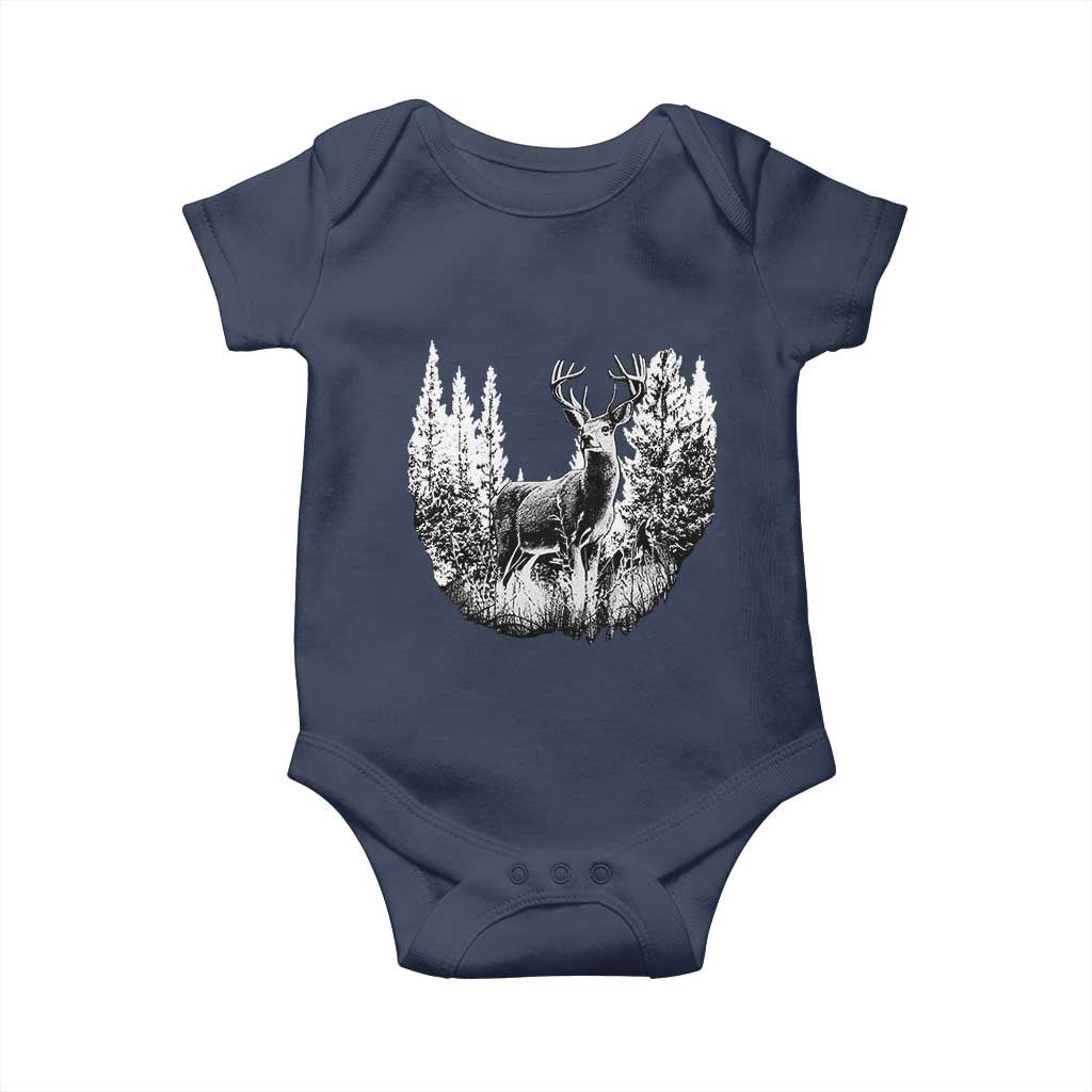 Deer Hunting Baby Onesie Deer Forest Nature Lover Stag Hunter