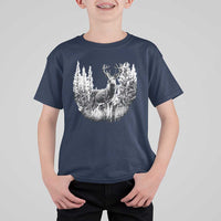 Deer Hunting T Shirt For Kid Deer Forest Nature Lover Stag Hunter