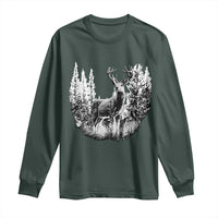 Deer Hunting Long Sleeve Shirt Deer Forest Nature Lover Stag Hunter