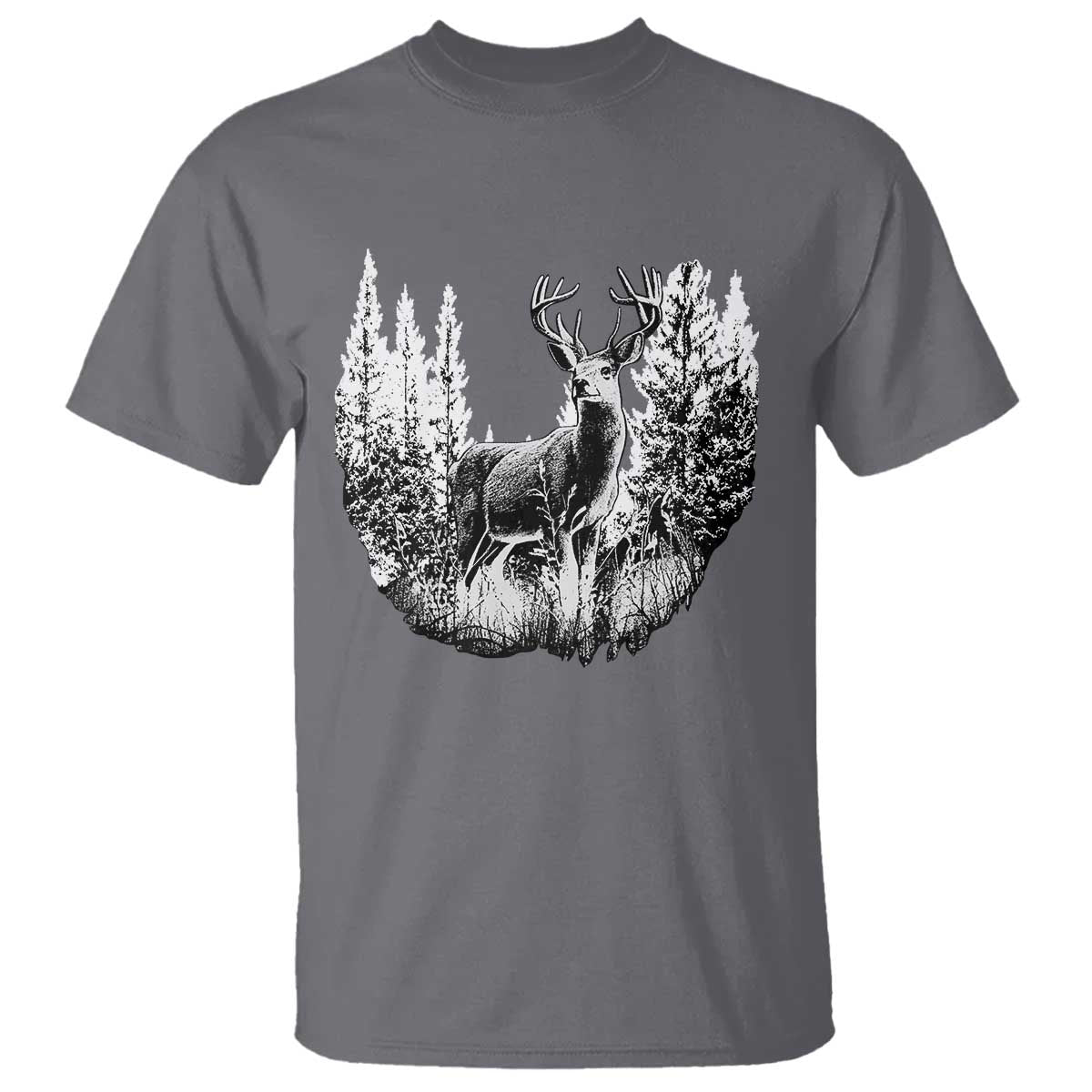 Deer Hunting T Shirt Deer Forest Nature Lover Stag Hunter