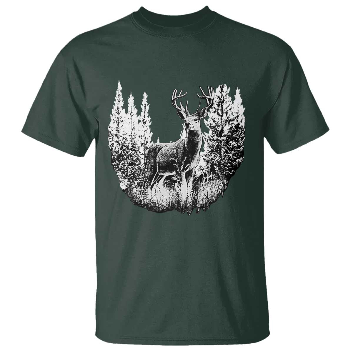 Deer Hunting T Shirt Deer Forest Nature Lover Stag Hunter