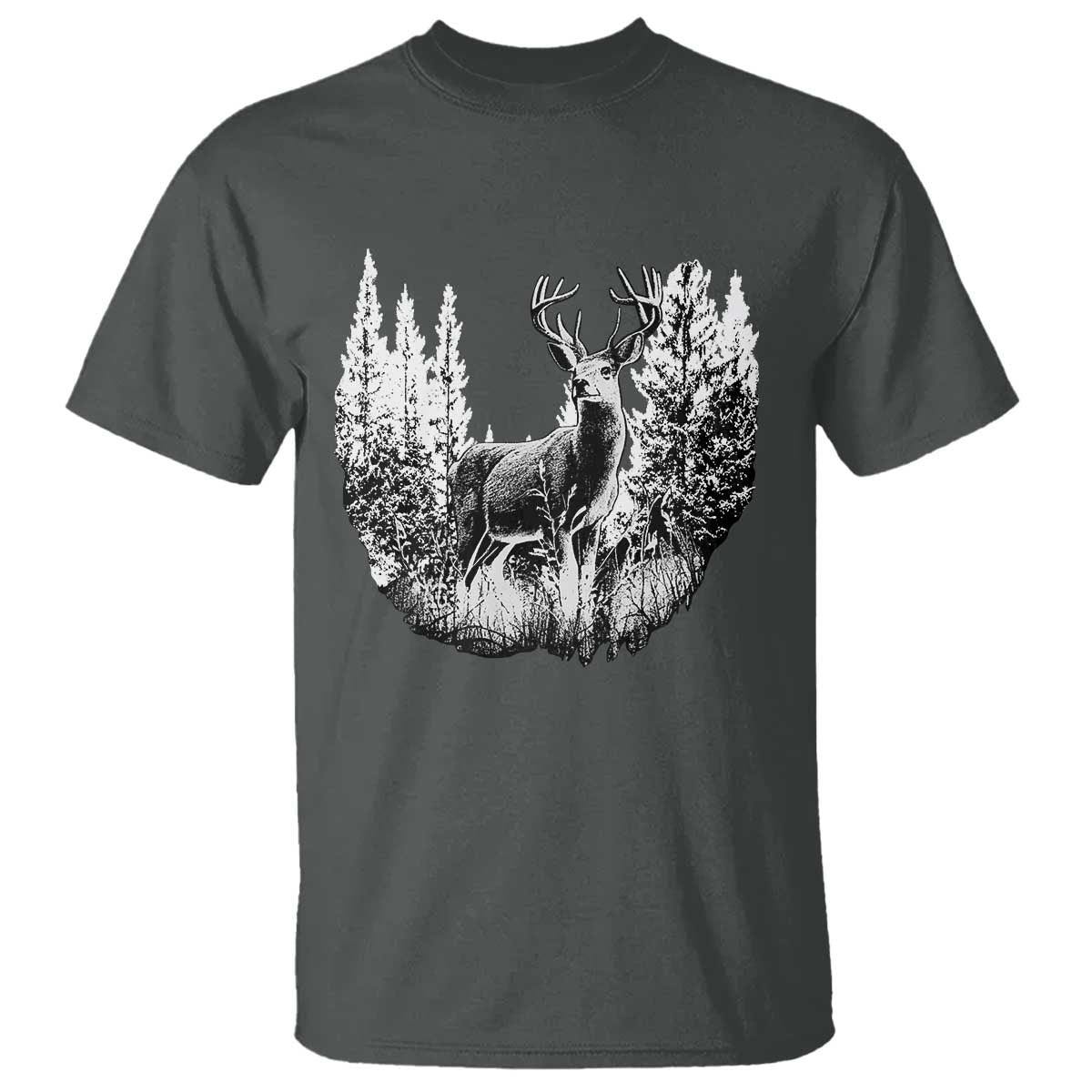 Deer Hunting T Shirt Deer Forest Nature Lover Stag Hunter