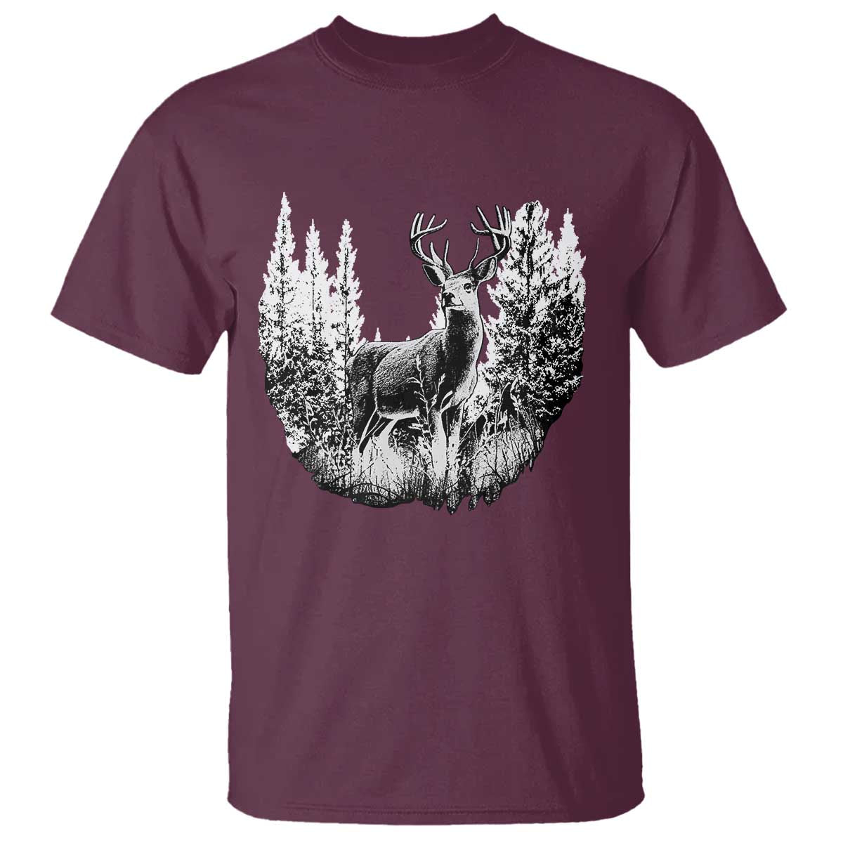 Deer Hunting T Shirt Deer Forest Nature Lover Stag Hunter