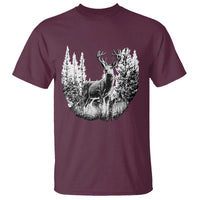 Deer Hunting T Shirt Deer Forest Nature Lover Stag Hunter