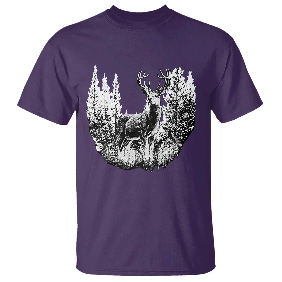Deer Hunting T Shirt Deer Forest Nature Lover Stag Hunter