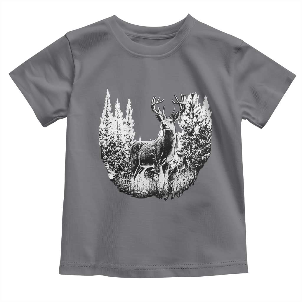 Deer Hunting Toddler T Shirt Deer Forest Nature Lover Stag Hunter