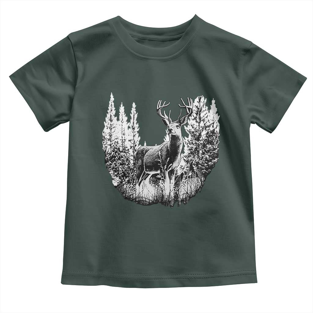 Deer Hunting Toddler T Shirt Deer Forest Nature Lover Stag Hunter