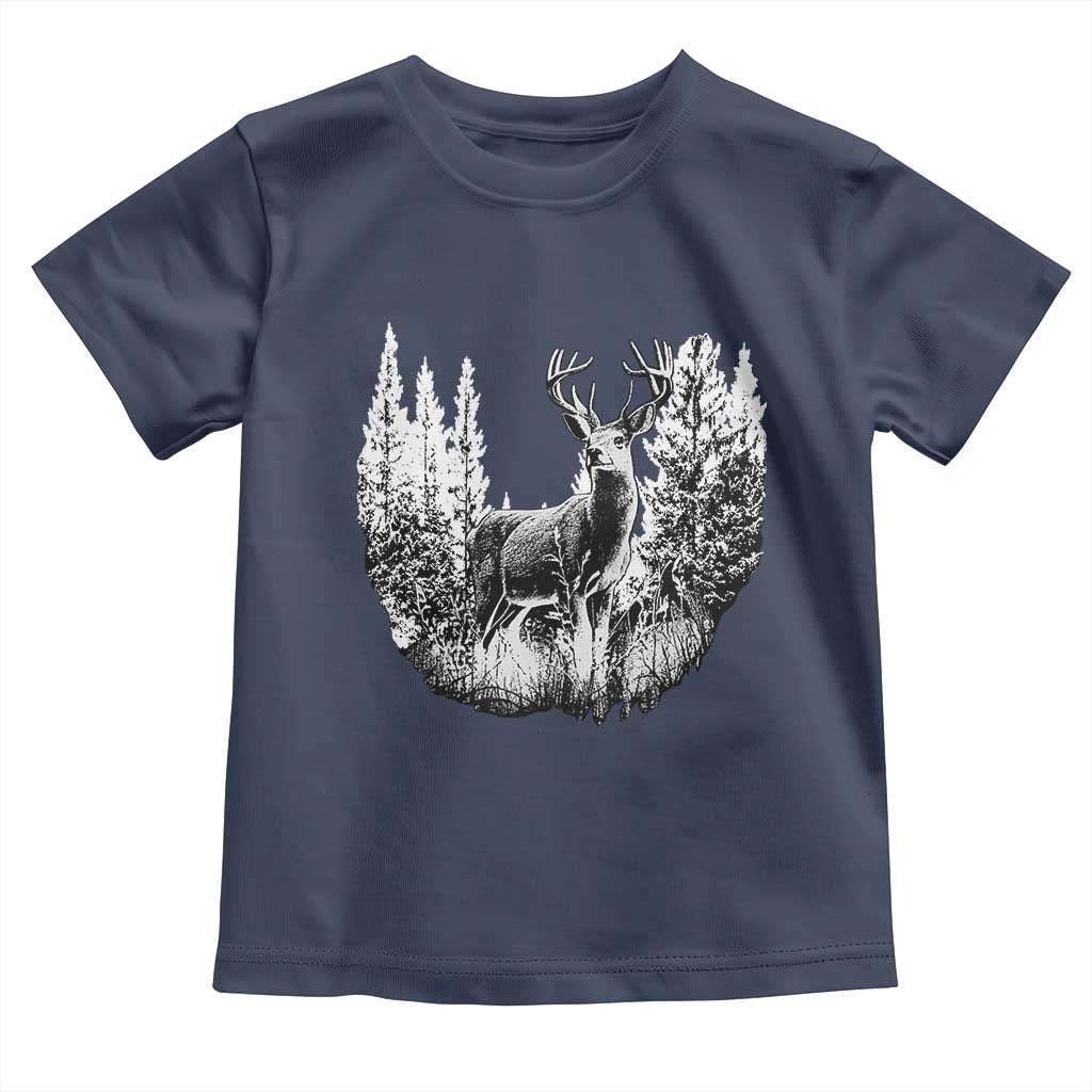 Deer Hunting Toddler T Shirt Deer Forest Nature Lover Stag Hunter