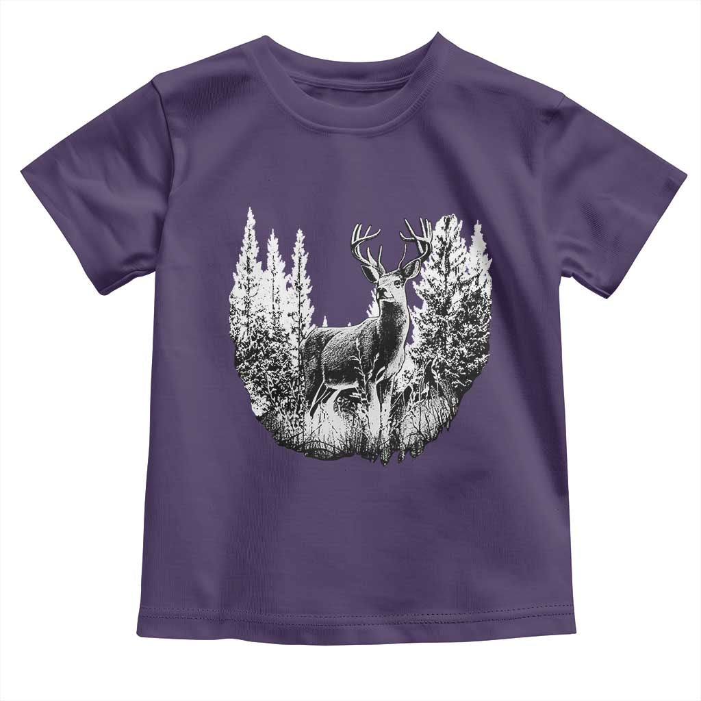 Deer Hunting Toddler T Shirt Deer Forest Nature Lover Stag Hunter