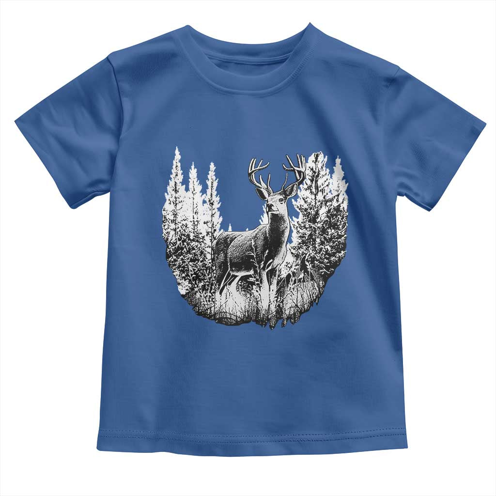 Deer Hunting Toddler T Shirt Deer Forest Nature Lover Stag Hunter