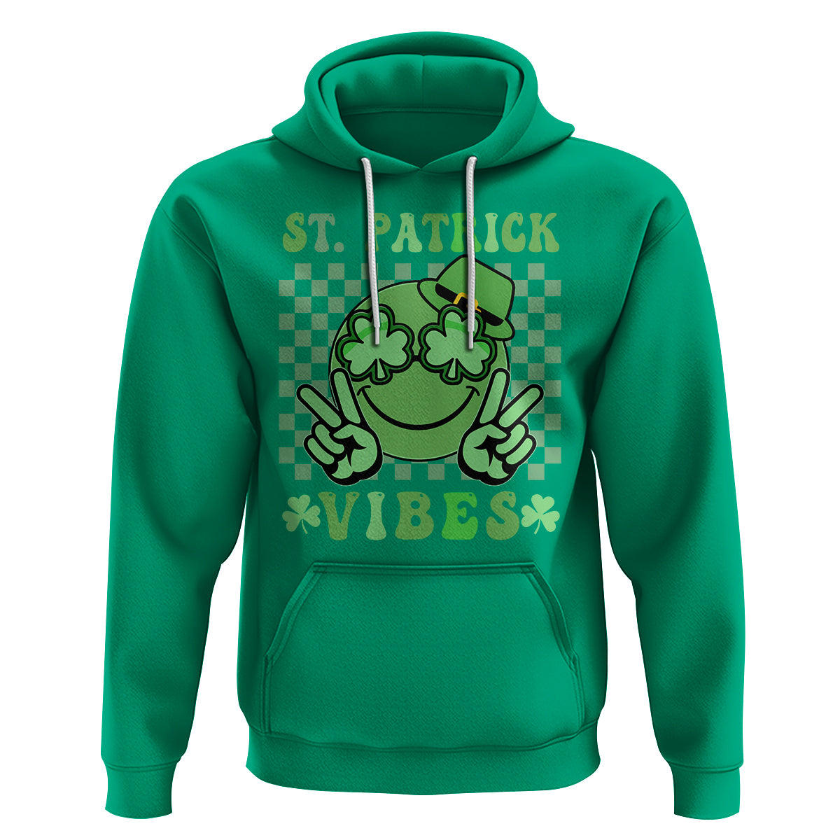 Funny St. Patricks Day Hoodie St Patrick Vibes Retro Groovy - Wonder Print Shop