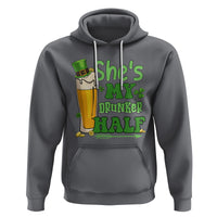Funny St. Patricks Day Drinking Couple Matching Hoodie She's My Drunker Half - Wonder Print Shop