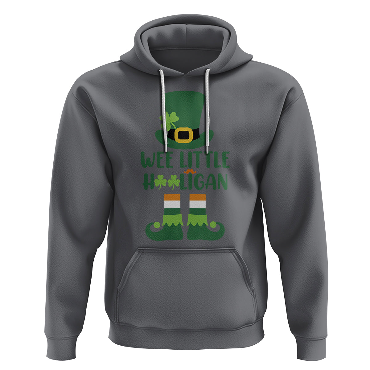 Cute St. Patricks Day Hoodie Wee Little Hooligan Leprechaun for Boy Kids - Wonder Print Shop