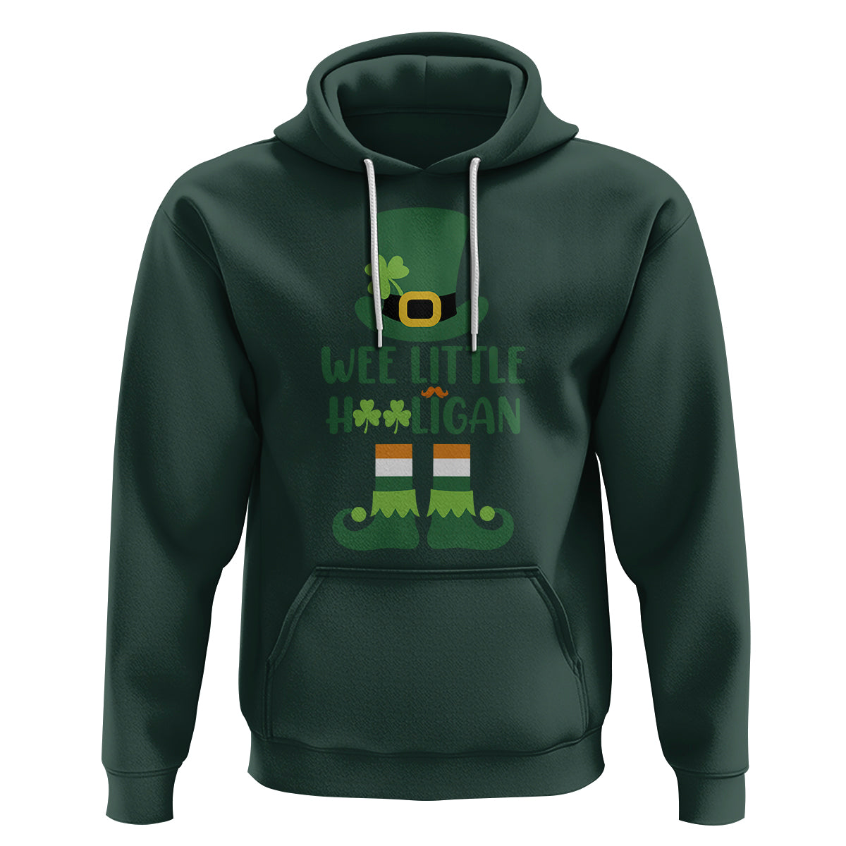 Cute St. Patricks Day Hoodie Wee Little Hooligan Leprechaun for Boy Kids - Wonder Print Shop