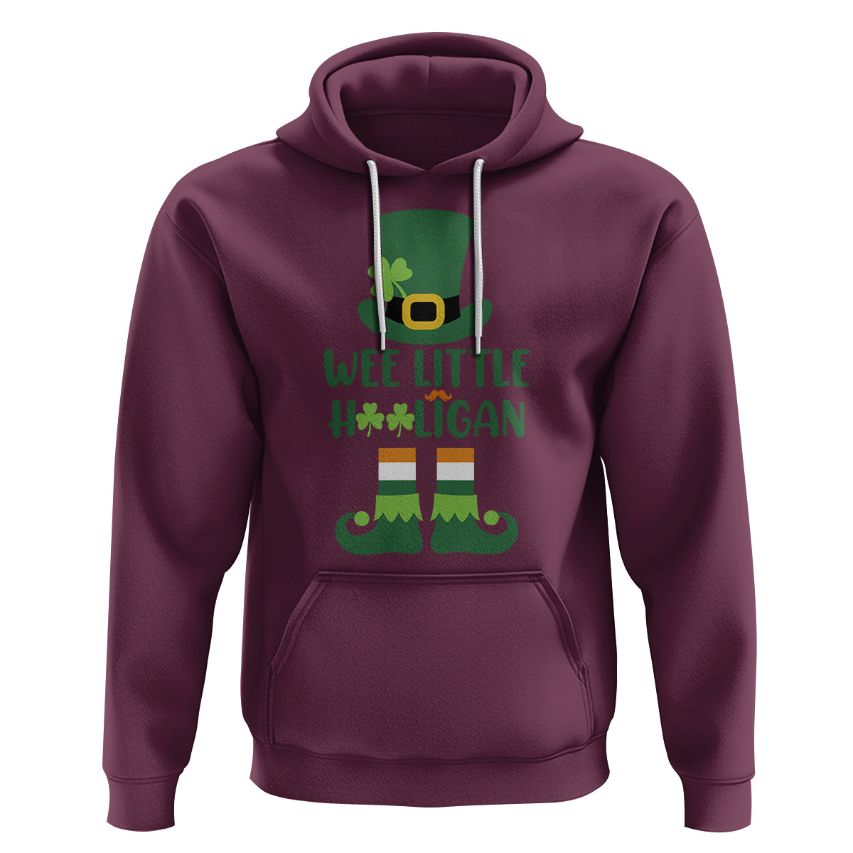 Cute St. Patricks Day Hoodie Wee Little Hooligan Leprechaun for Boy Kids - Wonder Print Shop