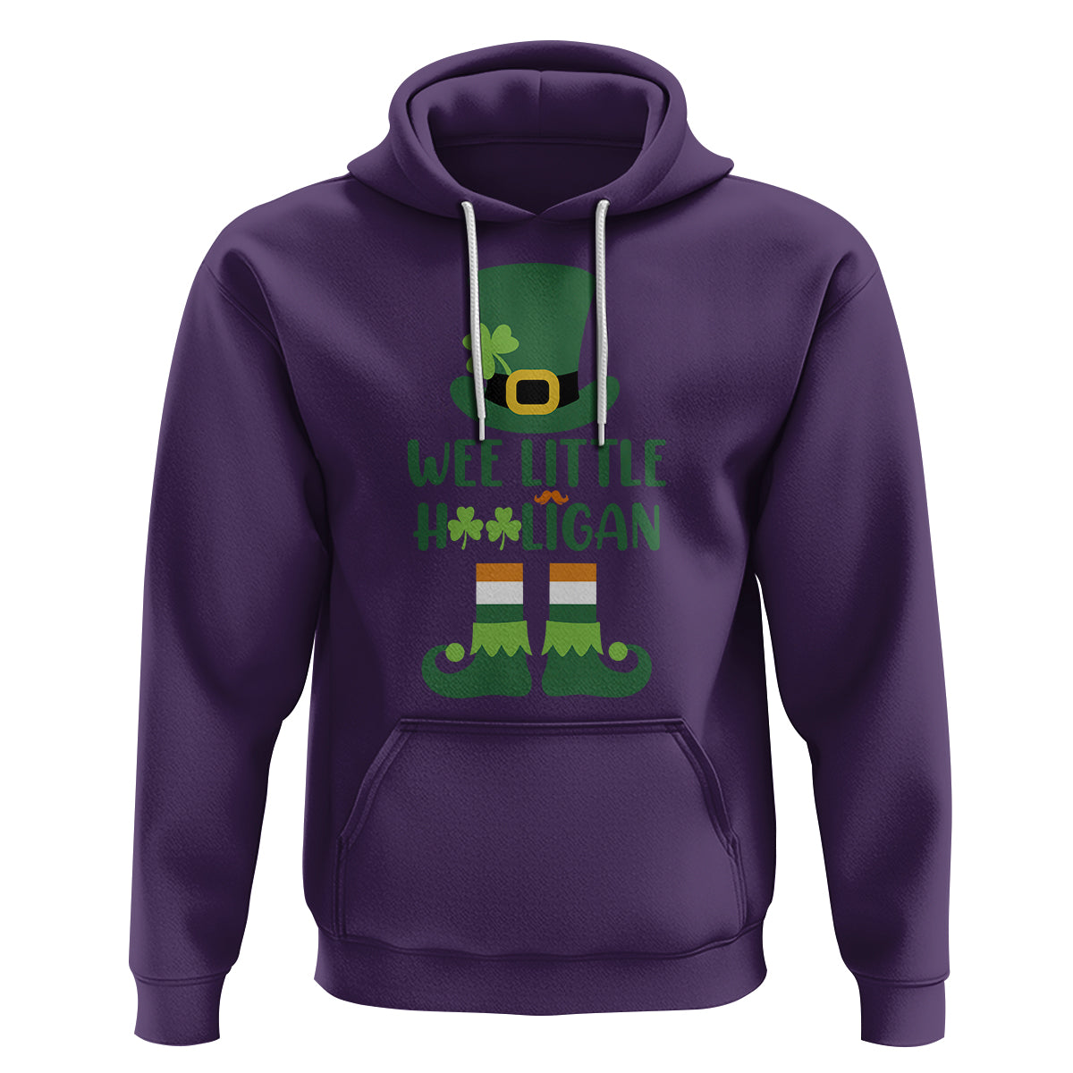 Cute St. Patricks Day Hoodie Wee Little Hooligan Leprechaun for Boy Kids - Wonder Print Shop