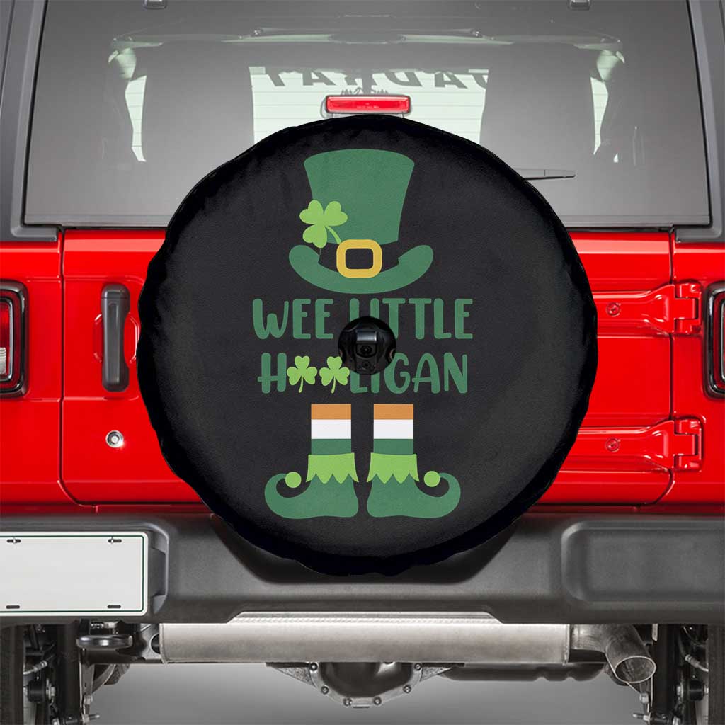 Cute St Patricks Day Spare Tire Cover Wee Little Hooligan Leprechaun for Boy Kids