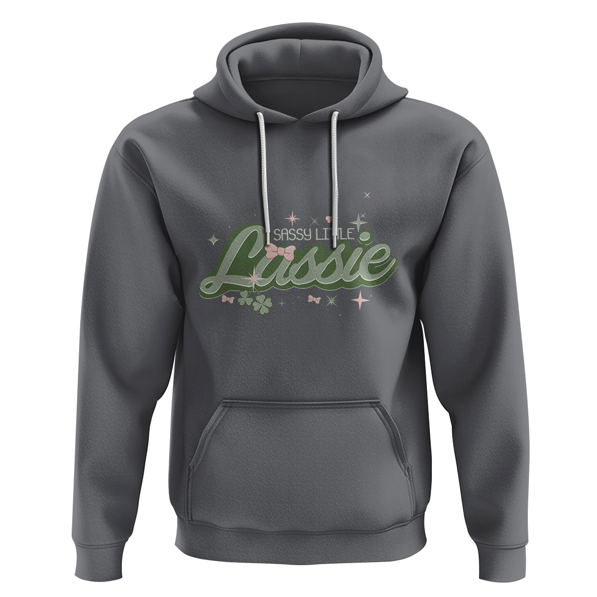 Cute St. Patricks Day Hoodie Sassy Little Lassie for Girl Kids - Wonder Print Shop