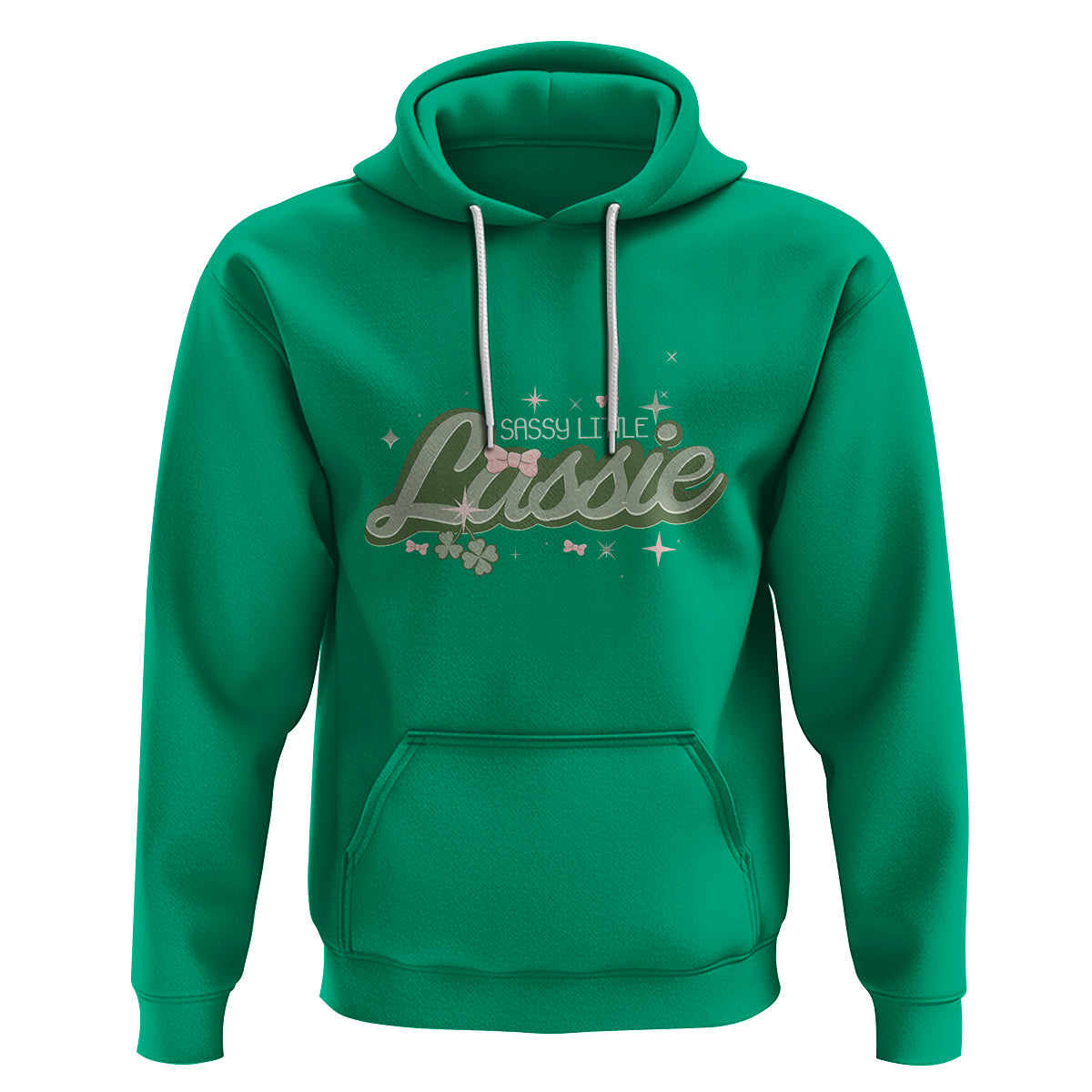 Cute St. Patricks Day Hoodie Sassy Little Lassie for Girl Kids - Wonder Print Shop