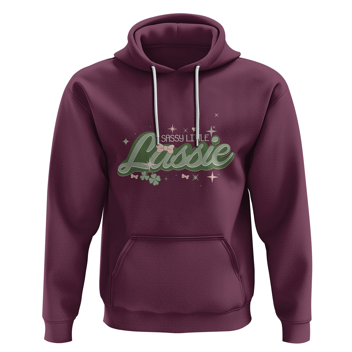 Cute St. Patricks Day Hoodie Sassy Little Lassie for Girl Kids - Wonder Print Shop
