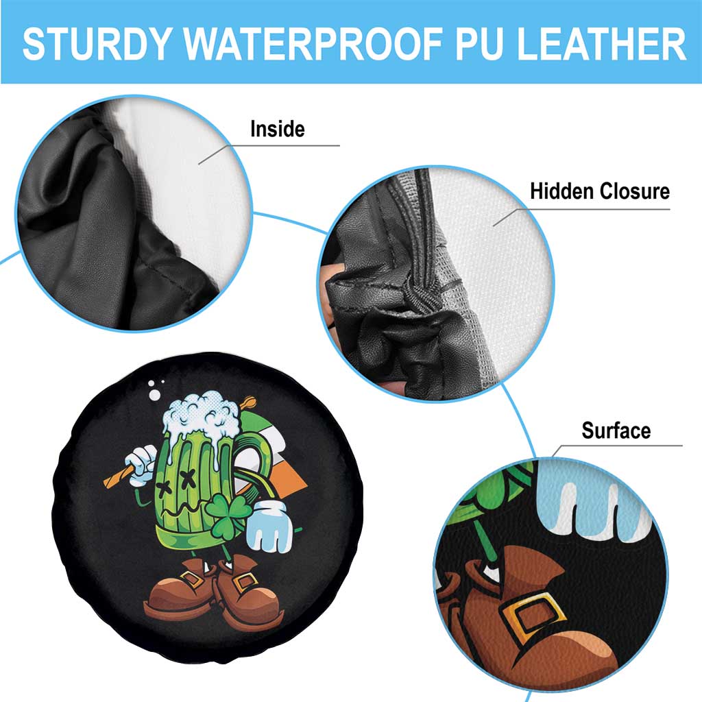 Funny St Patricks Day Drinking Spare Tire Cover Irish Beer Ireland Flag