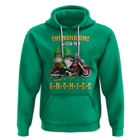Funny St. Patricks Day Gnome Hoodie Shenanigans With My Gnomies Motorbike Rider - Wonder Print Shop