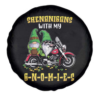 Funny St Patricks Day Gnome Spare Tire Cover Shenanigans With My Gnomies Motorbike Rider