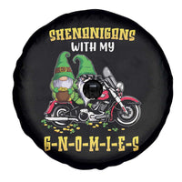 Funny St Patricks Day Gnome Spare Tire Cover Shenanigans With My Gnomies Motorbike Rider