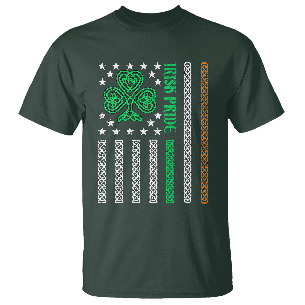Irish Pride T Shirt Celtic Knot Ireland Flag Shamrock St. Patricks Day - Wonder Print Shop