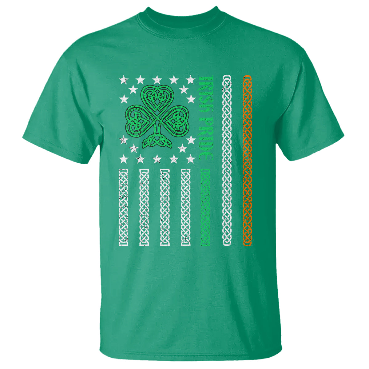 Irish Pride T Shirt Celtic Knot Ireland Flag Shamrock St. Patricks Day - Wonder Print Shop