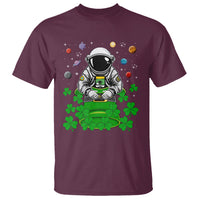 Funny St. Patricks Day Astronaut T Shirt Outer Space Leprechaun - Wonder Print Shop
