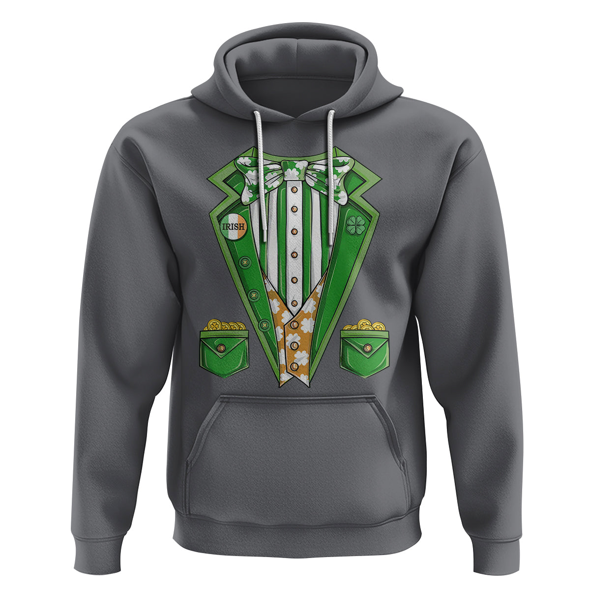Funny St. Patricks Day Hoodie Leprechaun Costume for Boys Kids Men - Wonder Print Shop