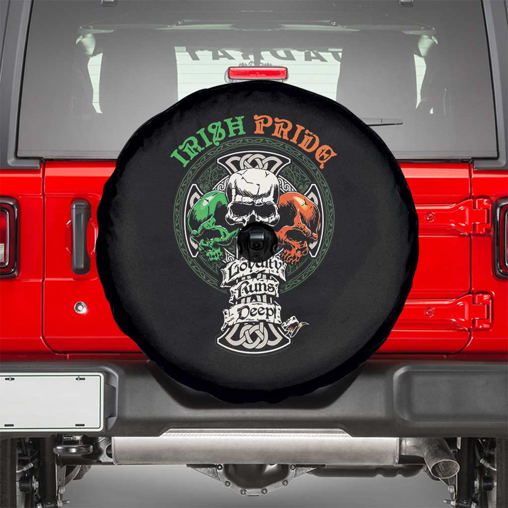 Irish Pride Skull Spare Tire Cover Celtic Cross Ireland Flag St. Patricks Day