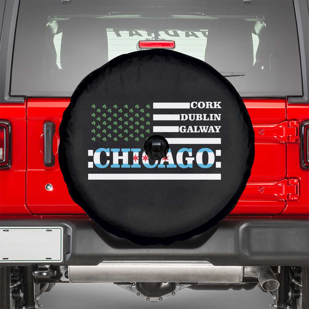 Chicago St Patricks Day Spare Tire Cover Cork Dublin Galway South Side Irish Flag