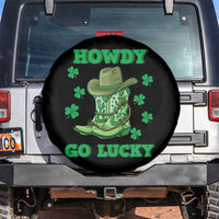 Funny St Patricks Cowboy Spare Tire Cover Howdy Go Lucky Boots Retro Irish Western