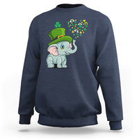 Cute Elephant St. Patricks Day Sweatshirt for Boys Girls - Wonder Print Shop