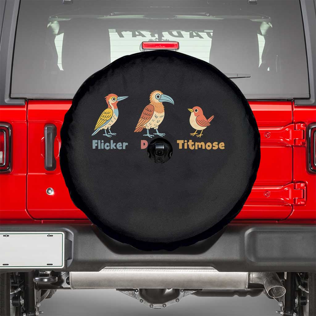 Flicker Dodo Titmouse Subtle FDT Spare Tire Cover Funny Bird Lover Nature
