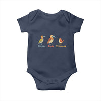 Flicker Dodo Titmouse Subtle FDT Baby Onesie Funny Bird Lover Nature