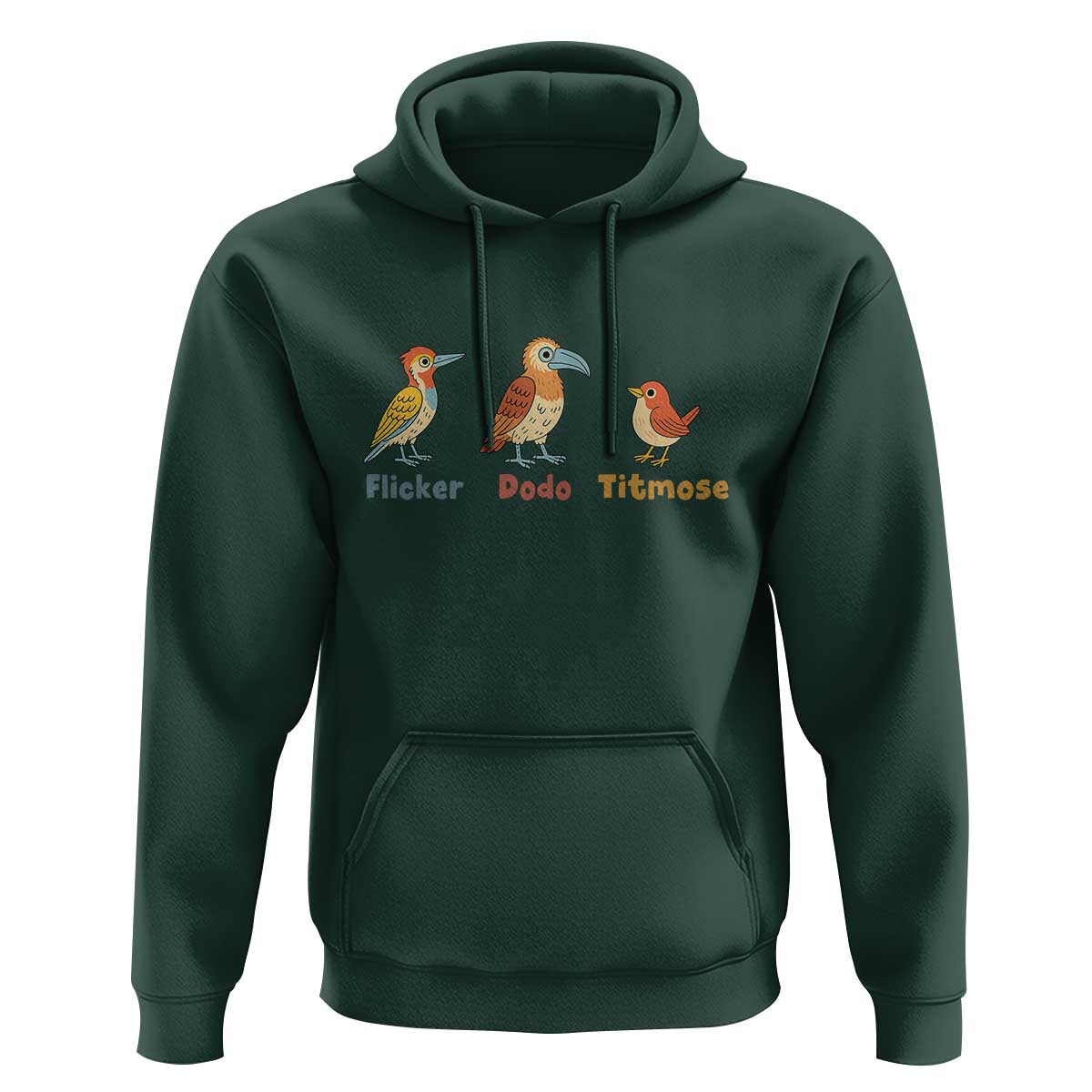 Flicker Dodo Titmouse Subtle FDT Hoodie Funny Bird Lover Nature